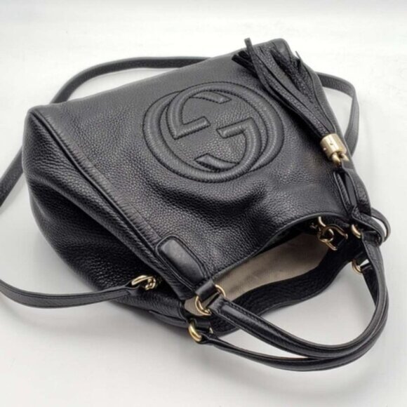 GUCCI Soho Black Leather Shoulder Bag lux583-100225 - Picture 6 of 16